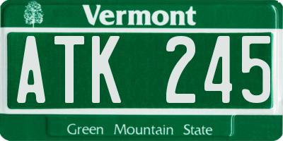 VT license plate ATK245