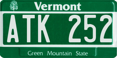 VT license plate ATK252