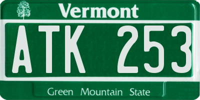 VT license plate ATK253