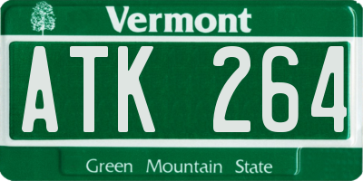 VT license plate ATK264