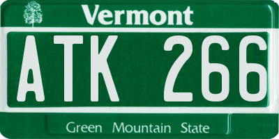 VT license plate ATK266