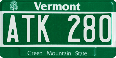 VT license plate ATK280