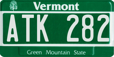 VT license plate ATK282
