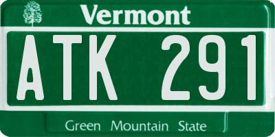 VT license plate ATK291