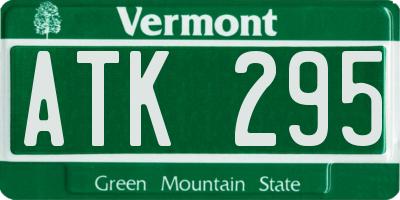 VT license plate ATK295
