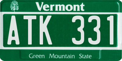 VT license plate ATK331
