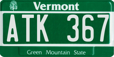 VT license plate ATK367