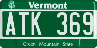 VT license plate ATK369