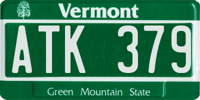 VT license plate ATK379