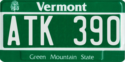VT license plate ATK390