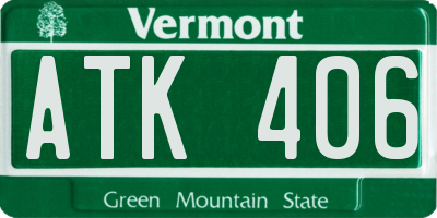 VT license plate ATK406