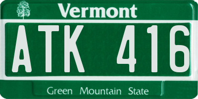 VT license plate ATK416