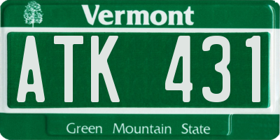 VT license plate ATK431