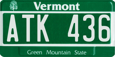 VT license plate ATK436