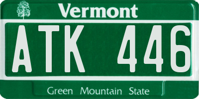 VT license plate ATK446