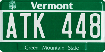 VT license plate ATK448