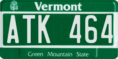 VT license plate ATK464