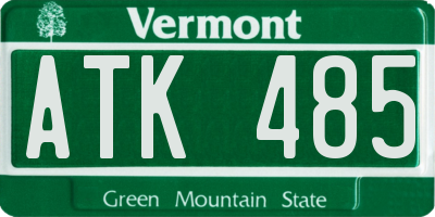 VT license plate ATK485