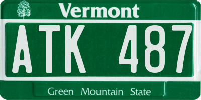 VT license plate ATK487