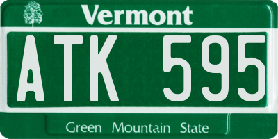 VT license plate ATK595