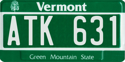 VT license plate ATK631
