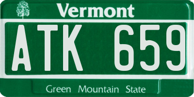 VT license plate ATK659