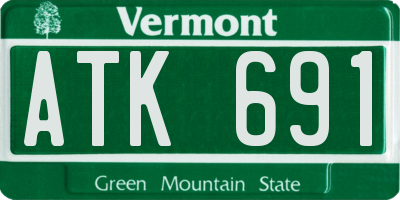 VT license plate ATK691