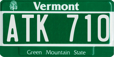 VT license plate ATK710