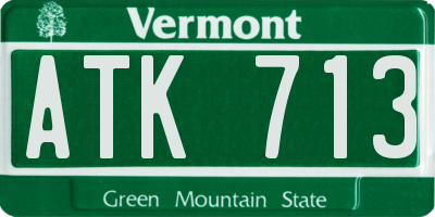 VT license plate ATK713