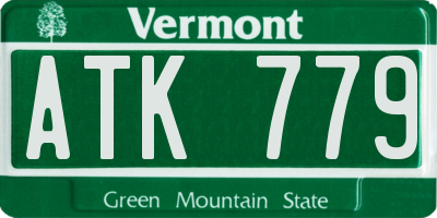 VT license plate ATK779