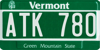 VT license plate ATK780
