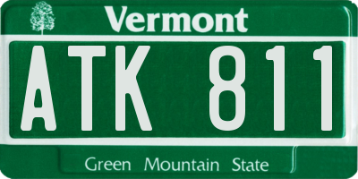 VT license plate ATK811
