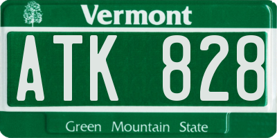 VT license plate ATK828