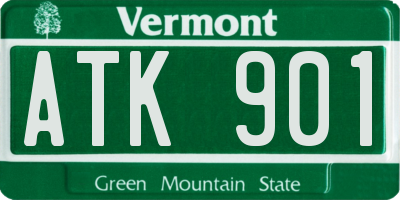 VT license plate ATK901