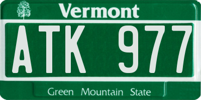 VT license plate ATK977