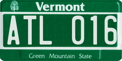 VT license plate ATL016