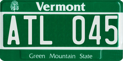 VT license plate ATL045