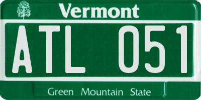 VT license plate ATL051