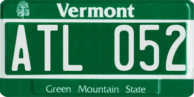 VT license plate ATL052