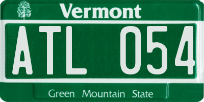 VT license plate ATL054