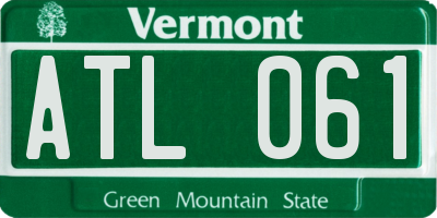 VT license plate ATL061