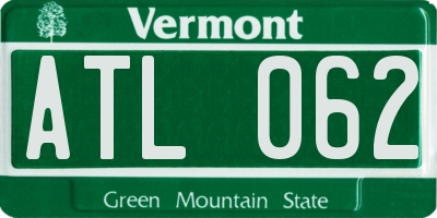 VT license plate ATL062