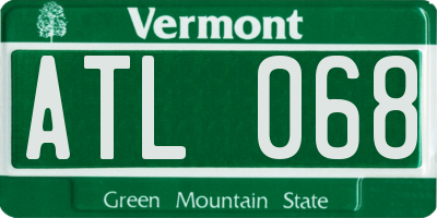 VT license plate ATL068