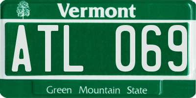 VT license plate ATL069