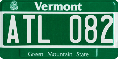 VT license plate ATL082