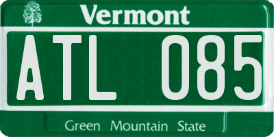 VT license plate ATL085