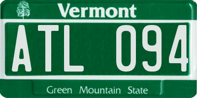 VT license plate ATL094