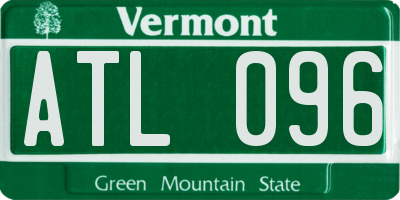 VT license plate ATL096