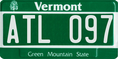 VT license plate ATL097