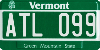 VT license plate ATL099
